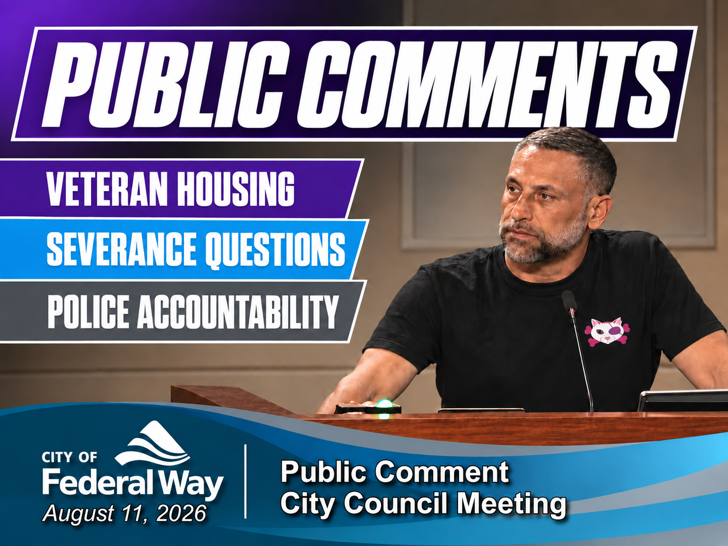 Veteran Housing, Severance Questions, & Police Accountability