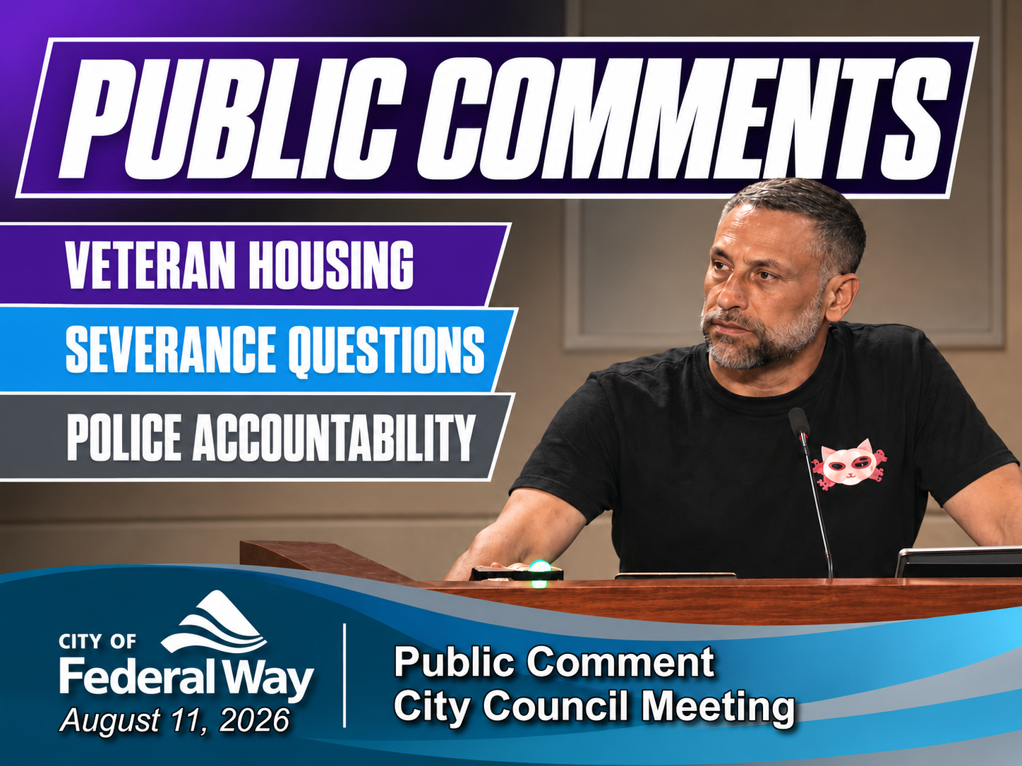 Veteran Housing, Severance Questions & Police Accountability